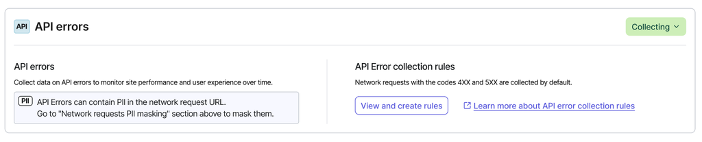 paramètres de surveillance de l'expérience - erreurs API.png