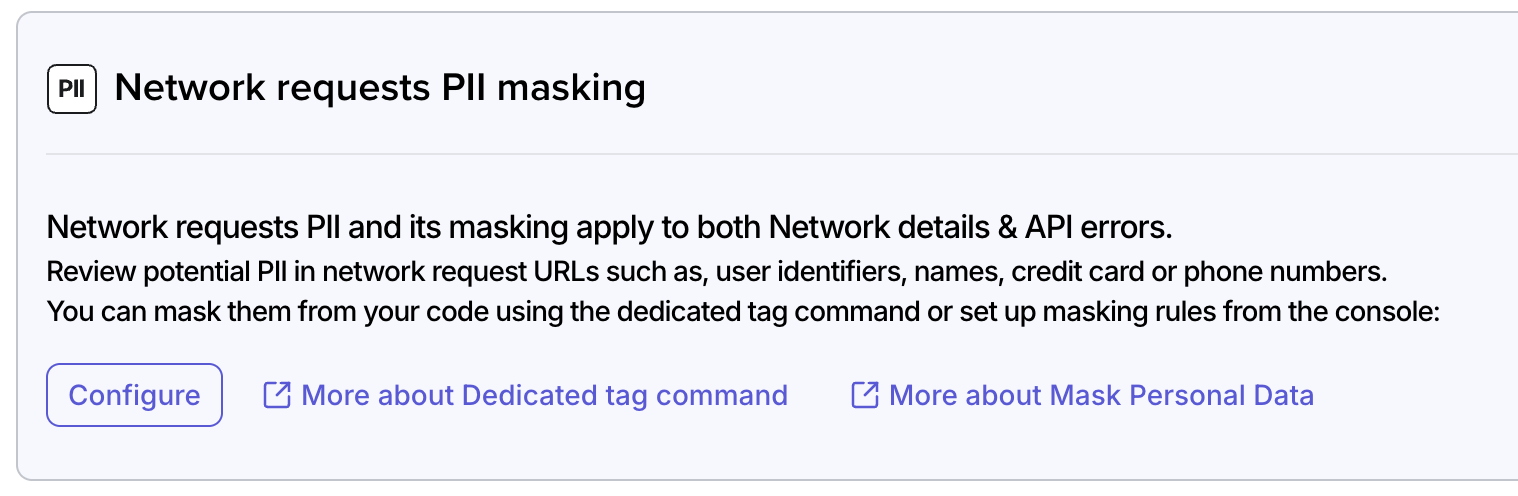 Console - Experience Monitoring Settings - Configure Network requests and PII.png