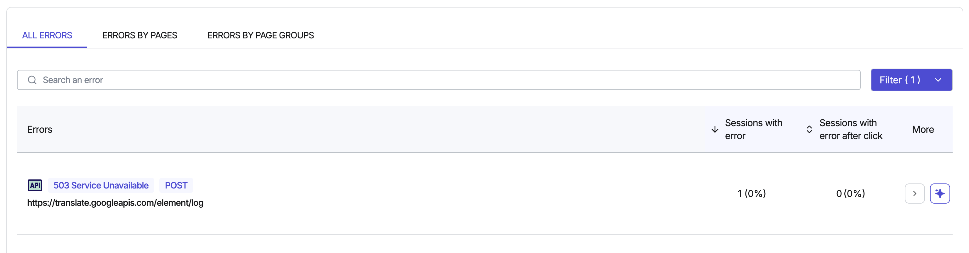 Analyzing API Errors – Contentsquare Help Center | Documentation & Support