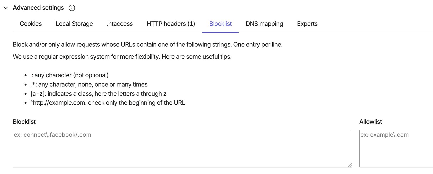Synthetic Monitoring test advanced settings - blocklist.png