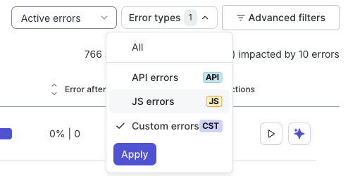 Select custom errors from error types drop down menu.png