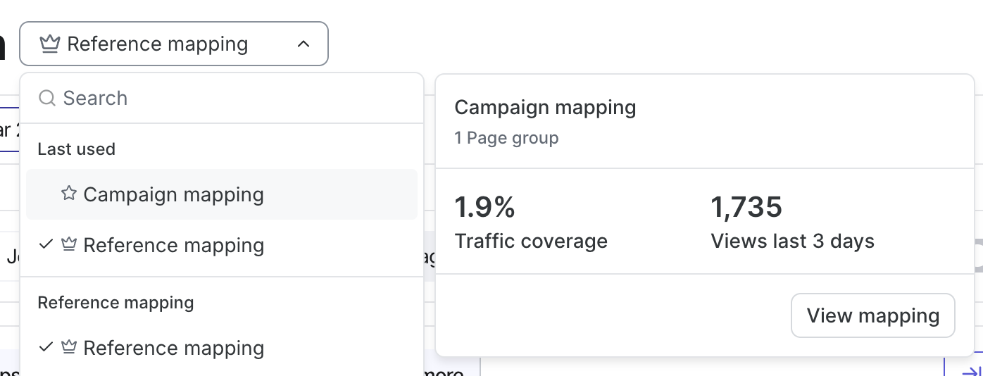 Select a mapping from Journey Analysis.png