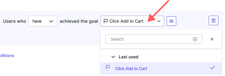 select the goal