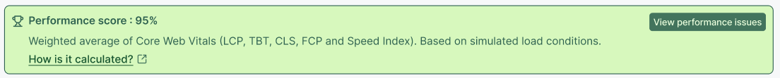 performance score banner