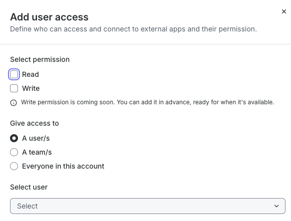 User access permissions MCP