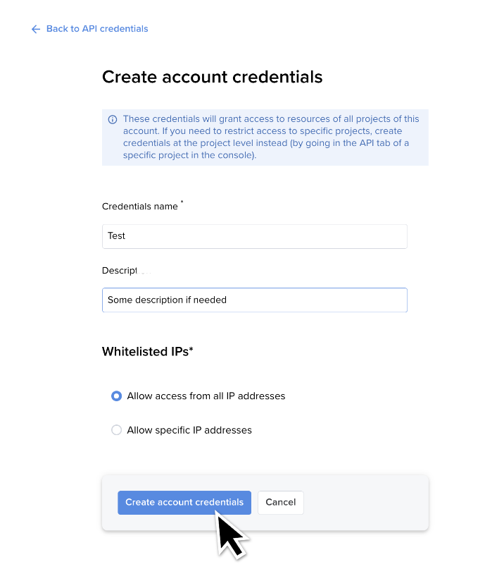 How To Create API Credentials Help Center   9367897897884